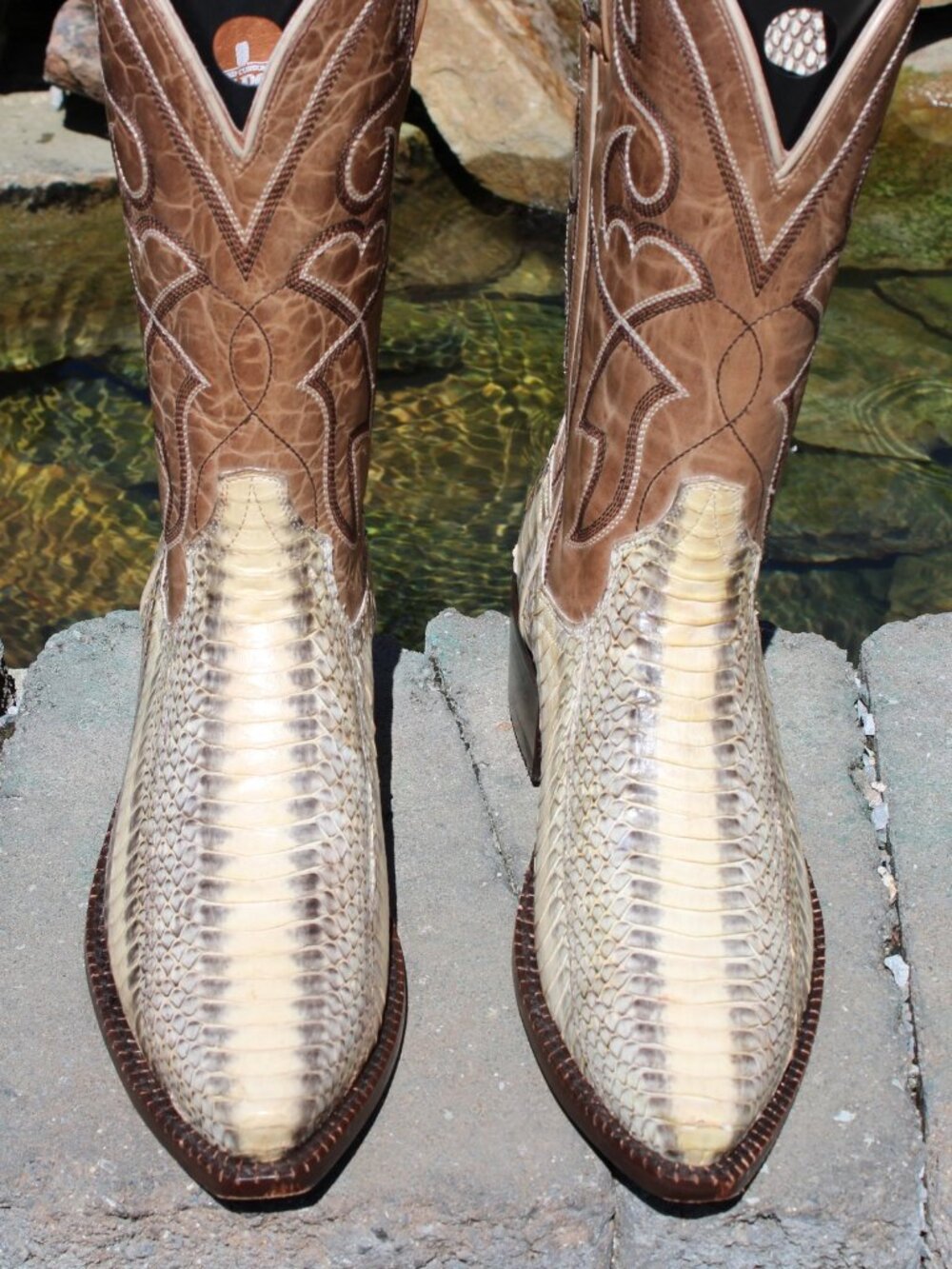 Dan Post natural cobra Men's Western Cowboy Boots Size 9D